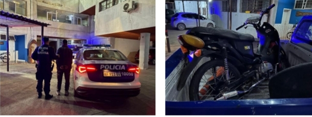 Parte policial: Dos jóvenes fueron detenidos tras evadir control policial en motocicleta  