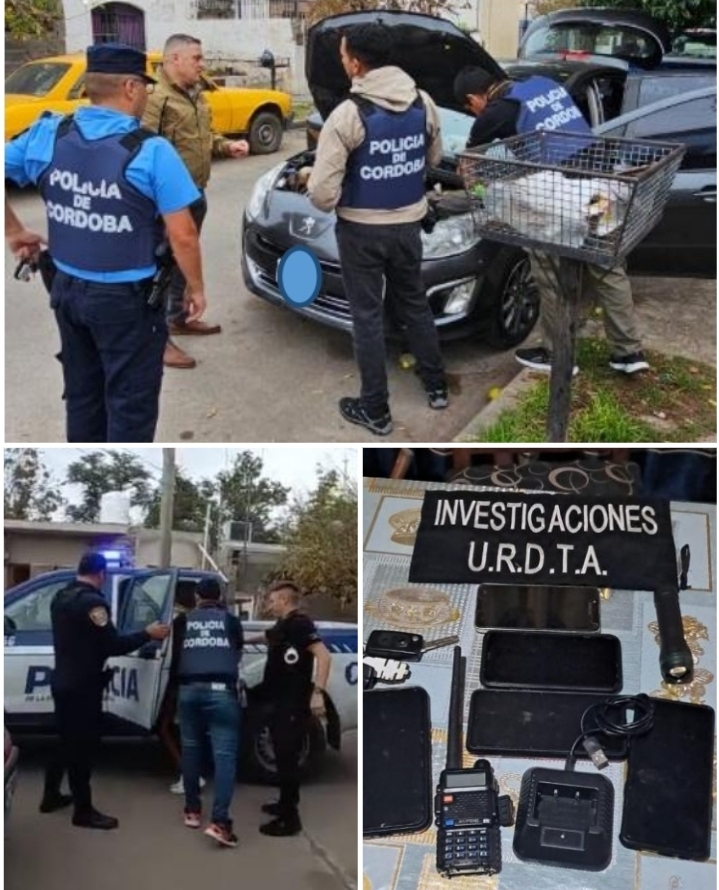Allanamiento en Córdoba por hurto de auto en Río Tercero: un detenido y varios elementos secuestrados