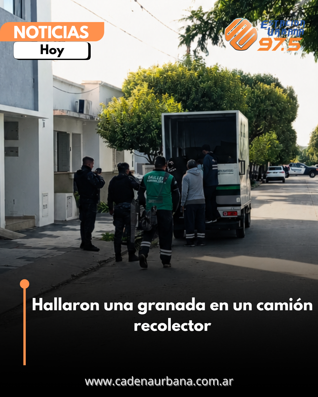 Hallaron una granada en un cami&oacute;n recolector