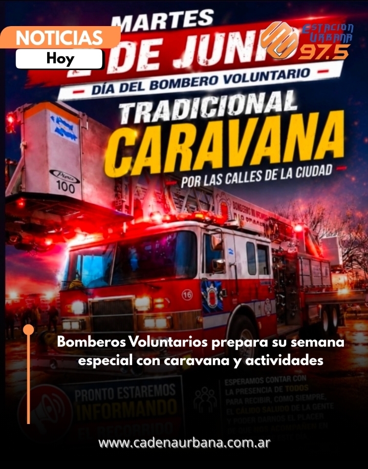 Bomberos Voluntarios prepara su semana especial con caravana y actividades