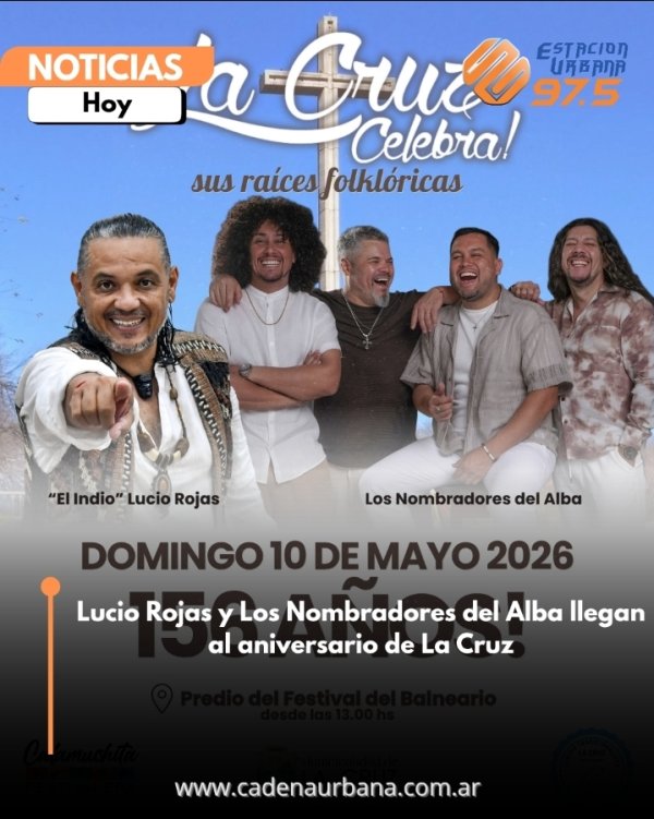 Lucio Rojas y Los Nombradores del Alba llegan al aniversario de La Cruz