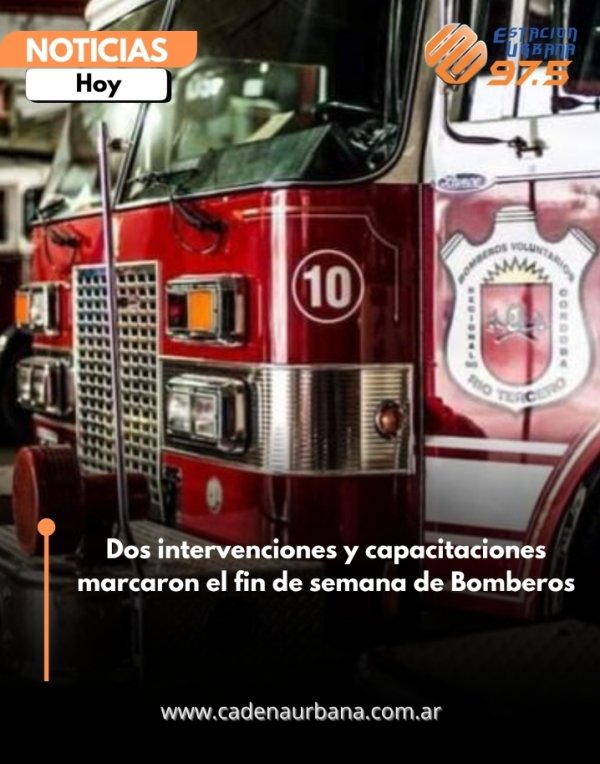 Dos intervenciones y capacitaciones marcaron el fin de semana de Bomberos