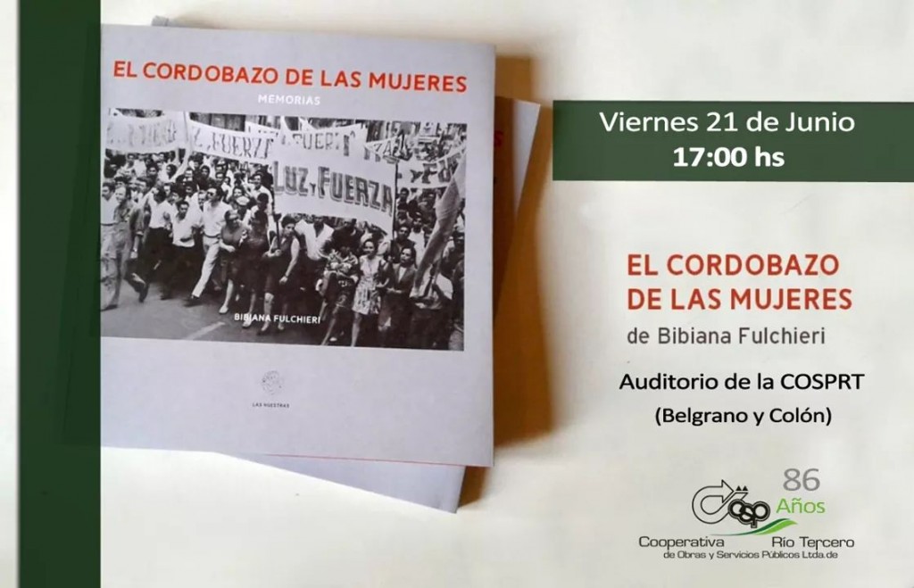  Bibiana Fulchieri, presentar&aacute; &ldquo;El Cordobazo de las Mujeres&rdquo;