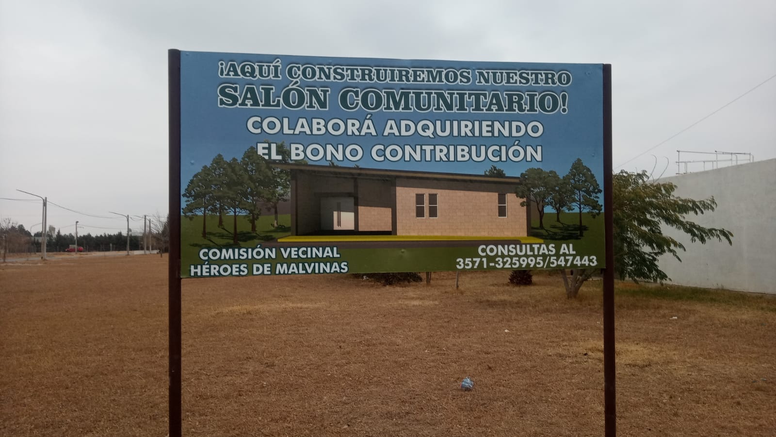 BARRIO HÉROES DE MALVINAS LANZA UN BONO CONTRIBUCIÓN PARA LA CONSTRUCCIÓN DE SU SALÓN