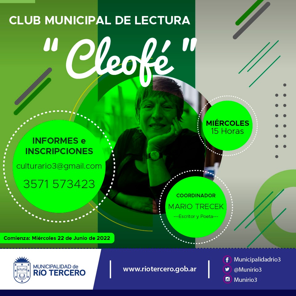PRESENTAN HOY EL PROGRAMA RÍO TERCERO LEE