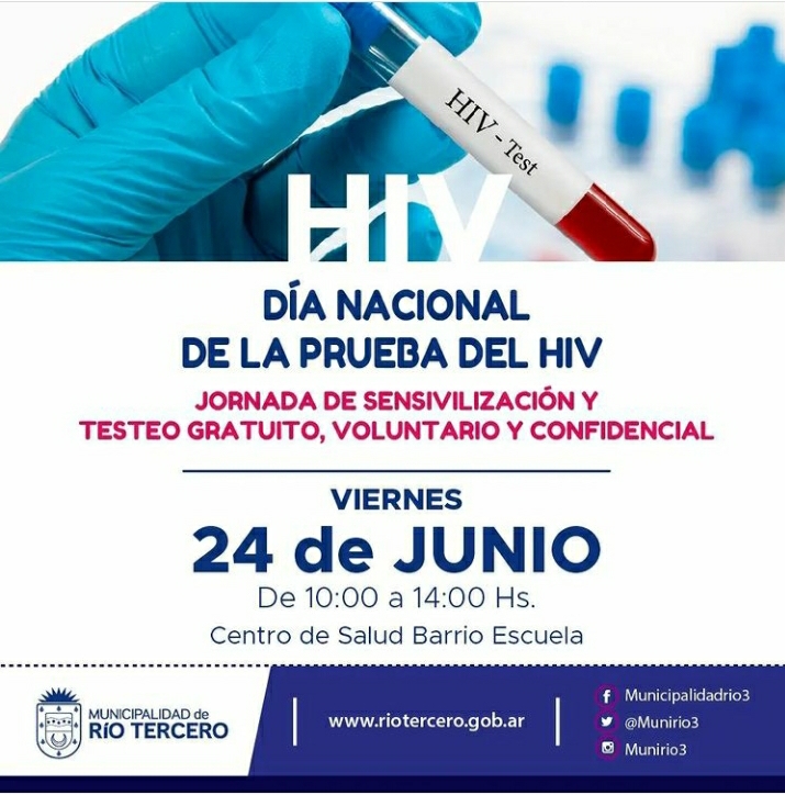 EL VIERNES REALIZARÁN TESTEOS DE VIH EN LA SALA DE BARRIO ESCUELA