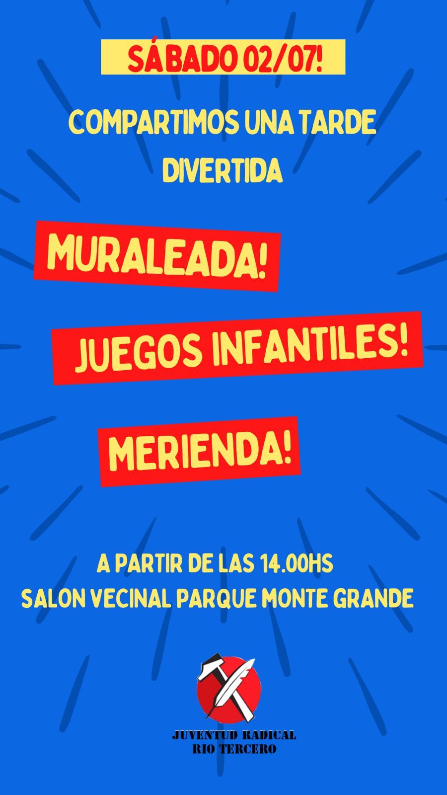 JÓVENES RADICALES PINTARÁN UN MURAL EN PARQUE MONTE GRANDE