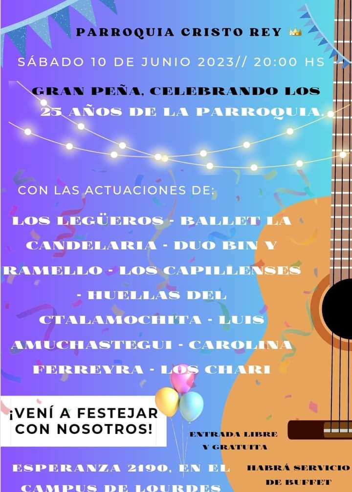 LA PARROQUIA CRISTO REY CELEBRA SUS 25 AÑOS CON UNA GRAN PEÑA