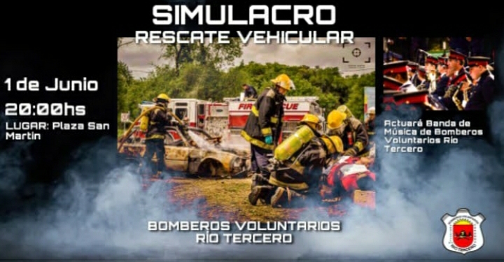 BOMBEROS REALIZARÁ HOY UN SIMULACRO DE INCENDIO VEHICULAR 