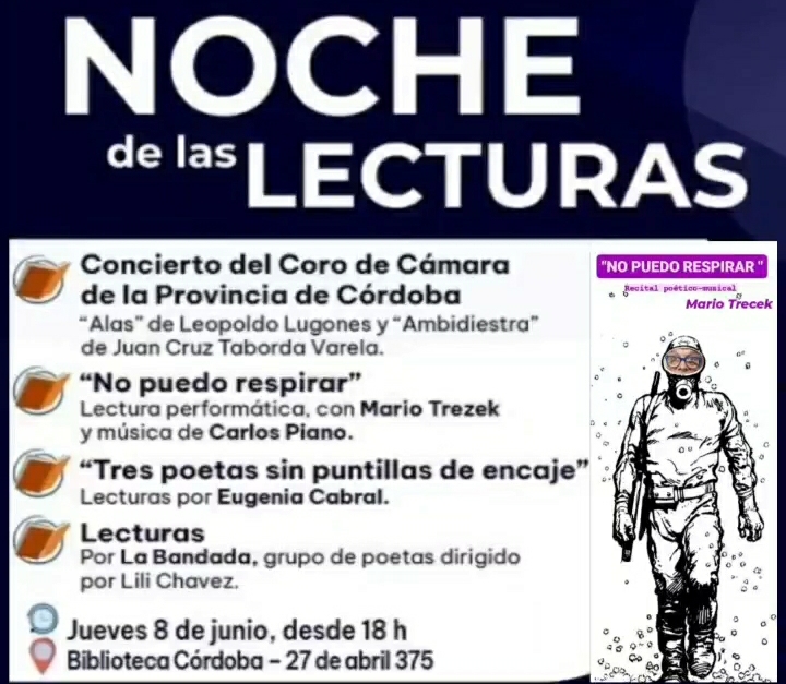 EL ESCRITOR MARIO TRECEK PARTICIPARÁ HOY DE LAS NOCHES DE LAS LECTURAS EN CÓRDOBA 