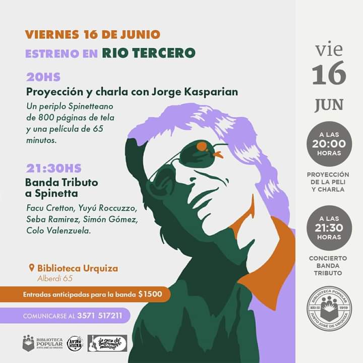 SE REALIZARÁ ESTA NOCHE EN LA BIBLIOTECA URQUIZA UN DOBLE TRIBUTO A SPINETTA