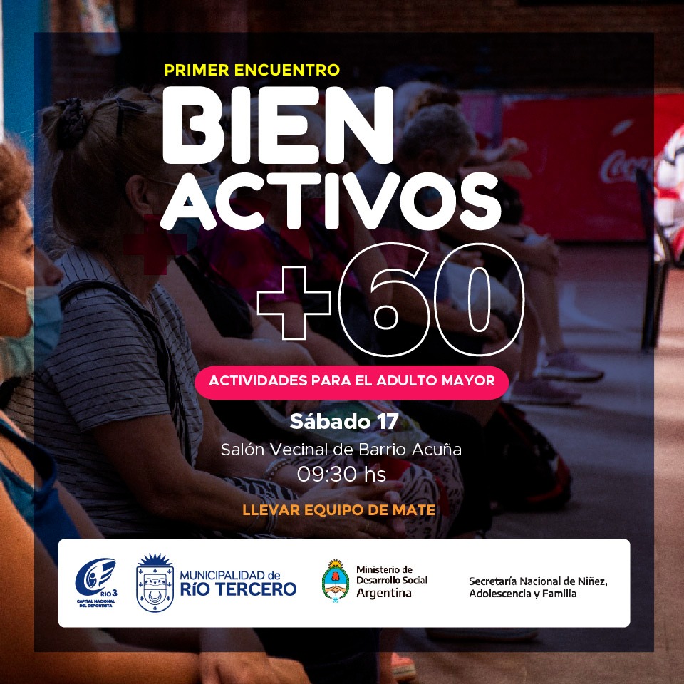 MAÑANA SÁBADO EL MUNICIPIO REALIZA EL PRIMER ENCUENTRO DEL PROGRAMA BIEN ACTIVOS