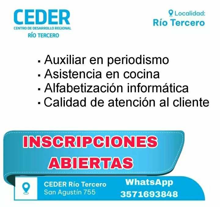 CEDER: TODAVÍA QUEDAN CUPOS PARA ALGUNOS CURSOS