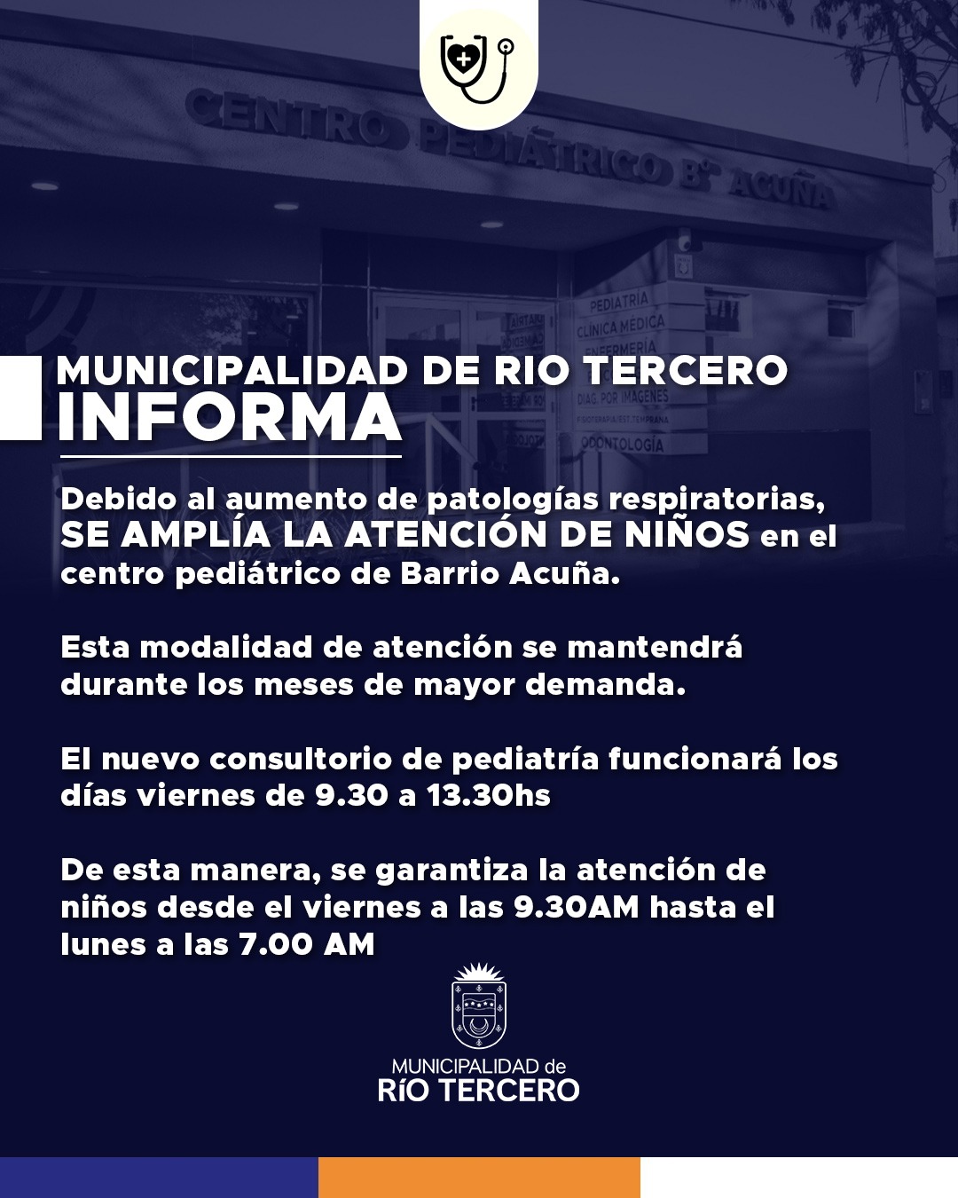 Por la alta demanda de enfermedades respiratorias el municipio extiende el horario de atención del centro Pediátrico 