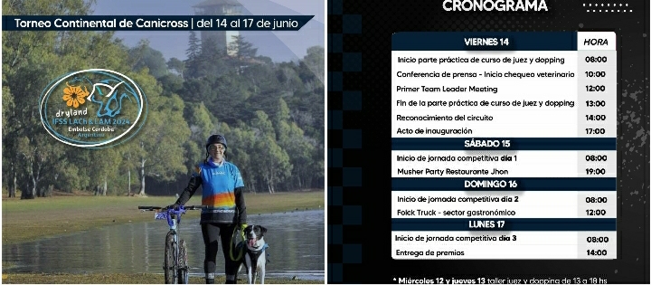 Se desarrolla este fin de semana en Embalse el Campeonato Latinoamericano de Mushing 2024