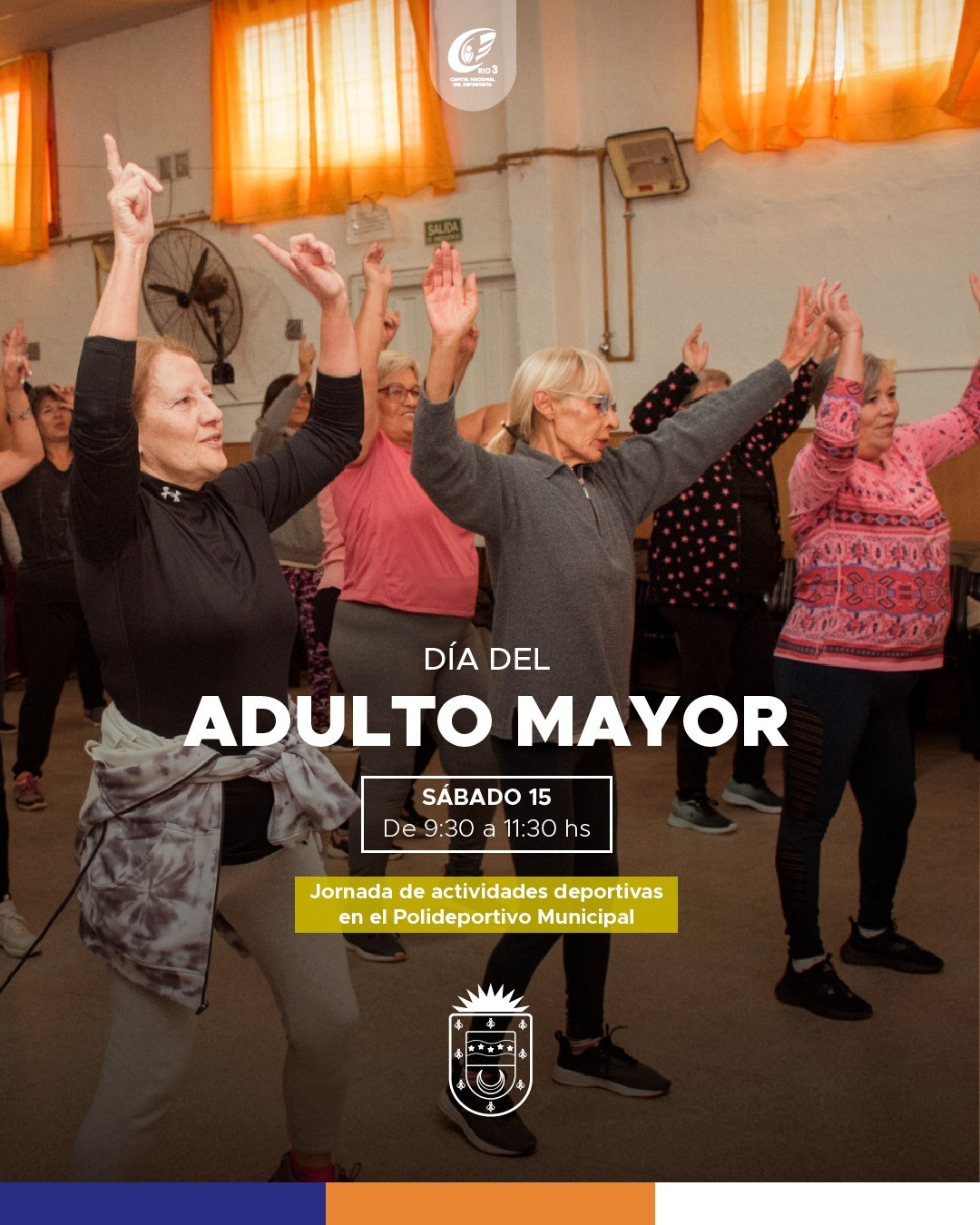 Mañana sábado se realizará una jornada deportiva por el día del adulto mayor