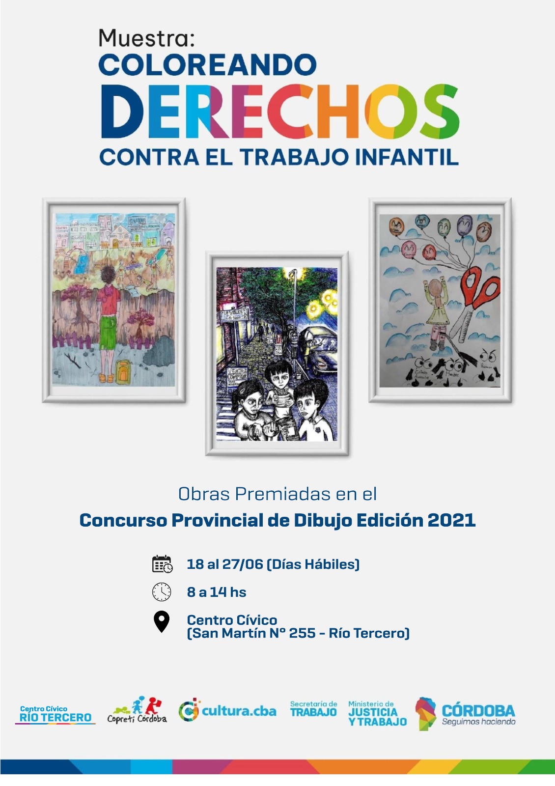 Río Tercero expone arte contra el trabajo infantil para generar conciencia social