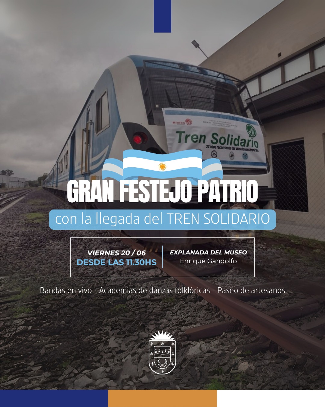 🇦🇷 Peña Patria y solidaridad: llega el Tren Solidario al Museo Gandolfo