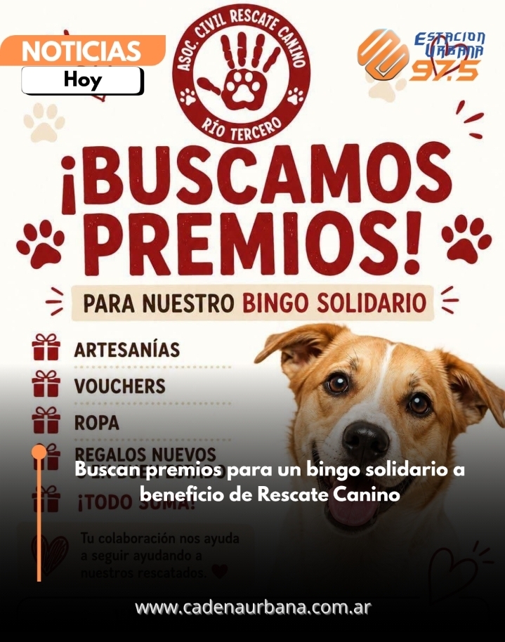 Buscan premios para un bingo solidario a beneficio de Rescate Canino