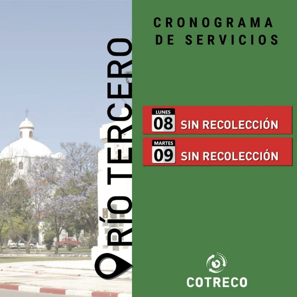 Lunes 8 y Martes 9 de Julio no habr&aacute; recolecci&oacute;n de residuos 