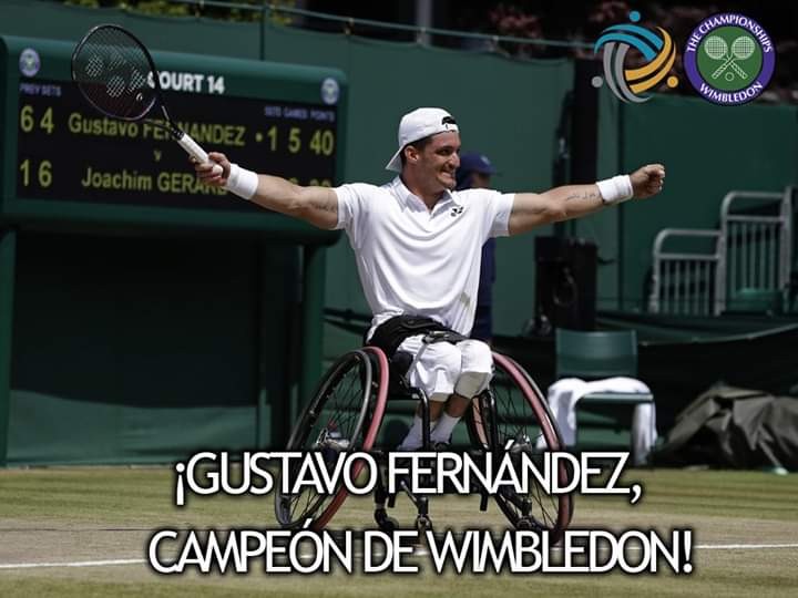 Gustavo Fern&aacute;ndez conquist&oacute; Wilmbledon por primera vez y hace historia en el tenis adaptado