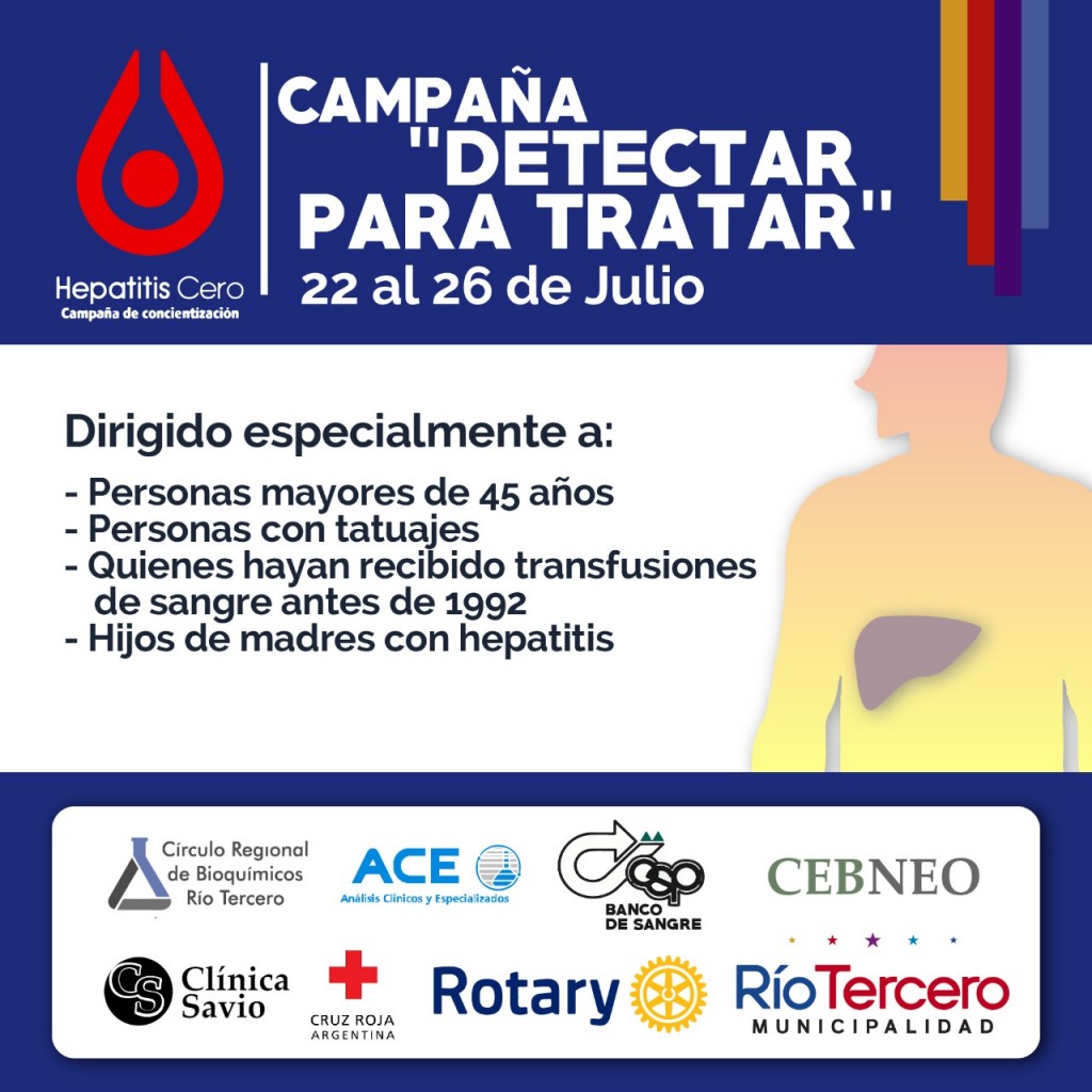 CAMPA&Ntilde;A DE CONCIENTIZACI&Oacute;N  &ldquo;HEPATITIS CERO&rdquo; DESDE EL LUNES 22 AL 26 DE JULIO