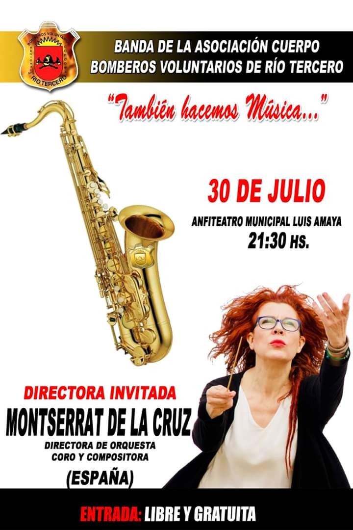 La Banda de los Bomberos voluntarios celebra sus 10 a&ntilde;os con la invitaci&oacute;n especial de la Directora espa&ntilde;ola Montserrat de la Cruz.