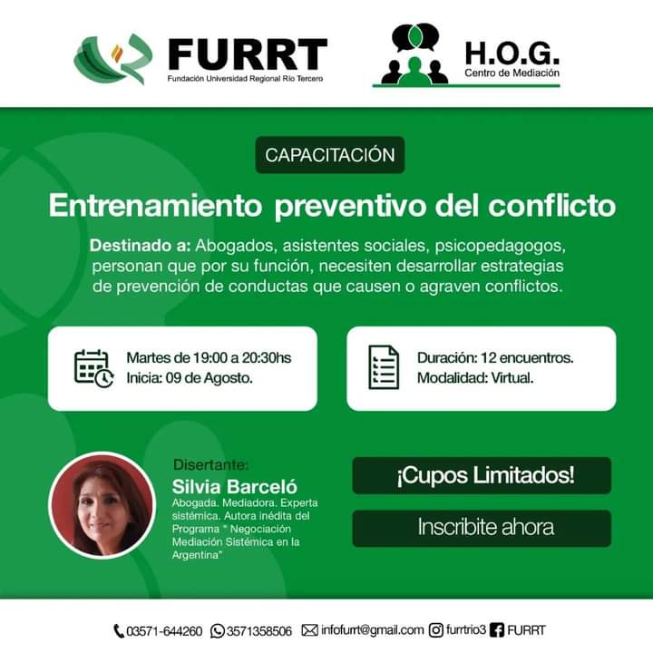 CAPACITACIÓN EN LA FURRT: ENTRENAMIENTO PREVENTIVO DEL CONFLICTO