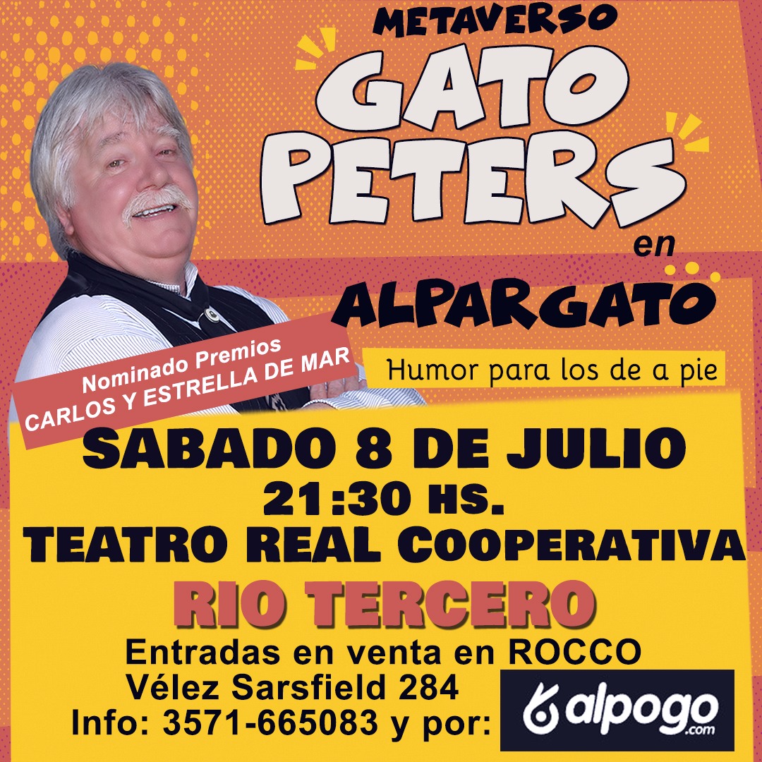GATO PETERS PRESENTA *ALPARGATO* EN RÍO TERCERO 