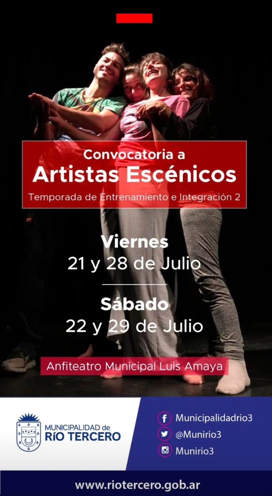 EL MUNICIPIO ABRE LA CONVOCATORIA A ARTISTAS ESCÉNICOS