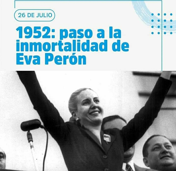 JUAN SALINAS RECORDÓ LA FIGURA DE EVITA A 71 AÑOS DE SU FALLECIMIENTO