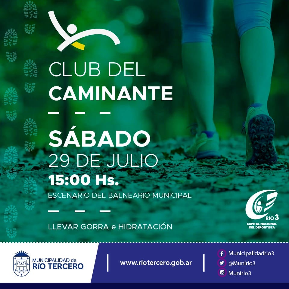 ESTE SÁBADO SE REALIZA UNA NUEVA ACTIVIDAD DEL CLUB DEL CAMINANTE