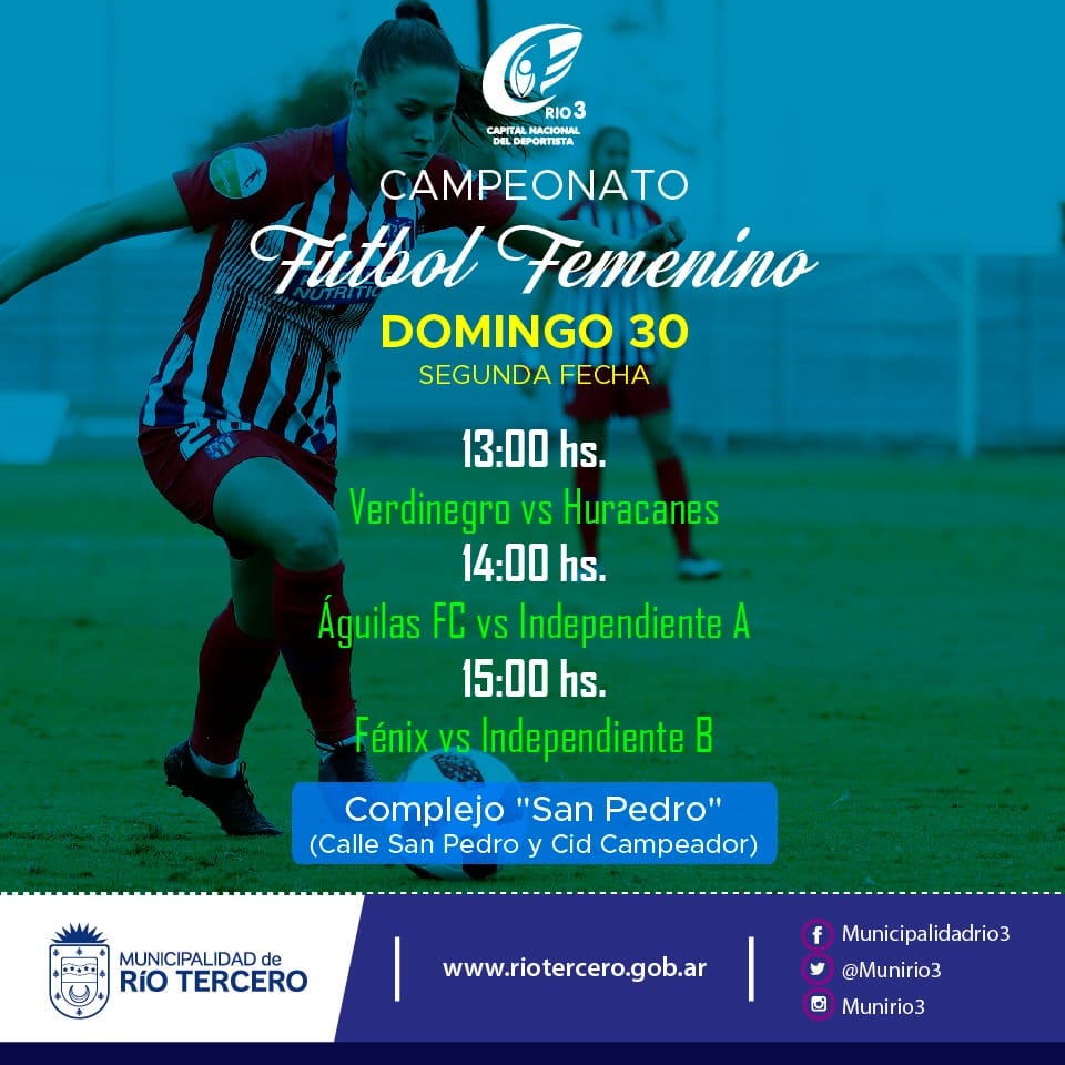 ESTE DOMINGO SE JUEGA LA SEGUNDA FECHA DEL TORNEO DE FÚTBOL FEMENINO