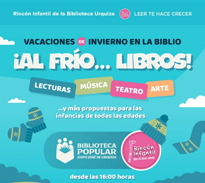 En estas vacaciones la Biblioteca Urquiza ofrece *¡Al frío... libros!*