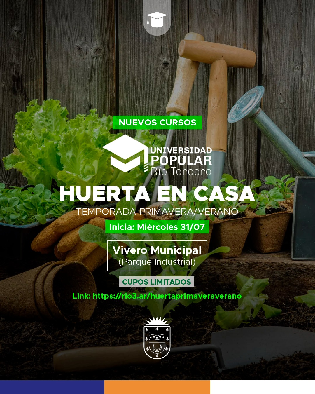 Están abiertas las inscripciones para el curso gratuito de huerta en casa temporada primavera-verano 