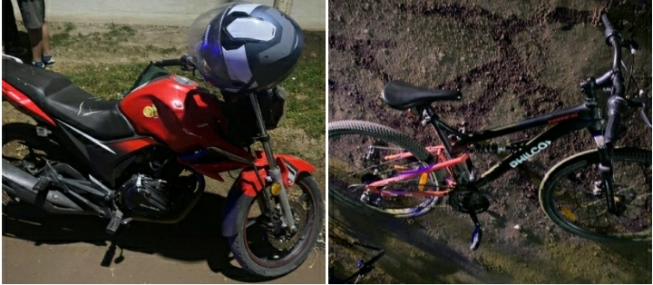 Parte policial: Detienen a masculino de 31 años quién protagonizó un accidente de tránsito con una bicicleta conducida por una menor de 10 años