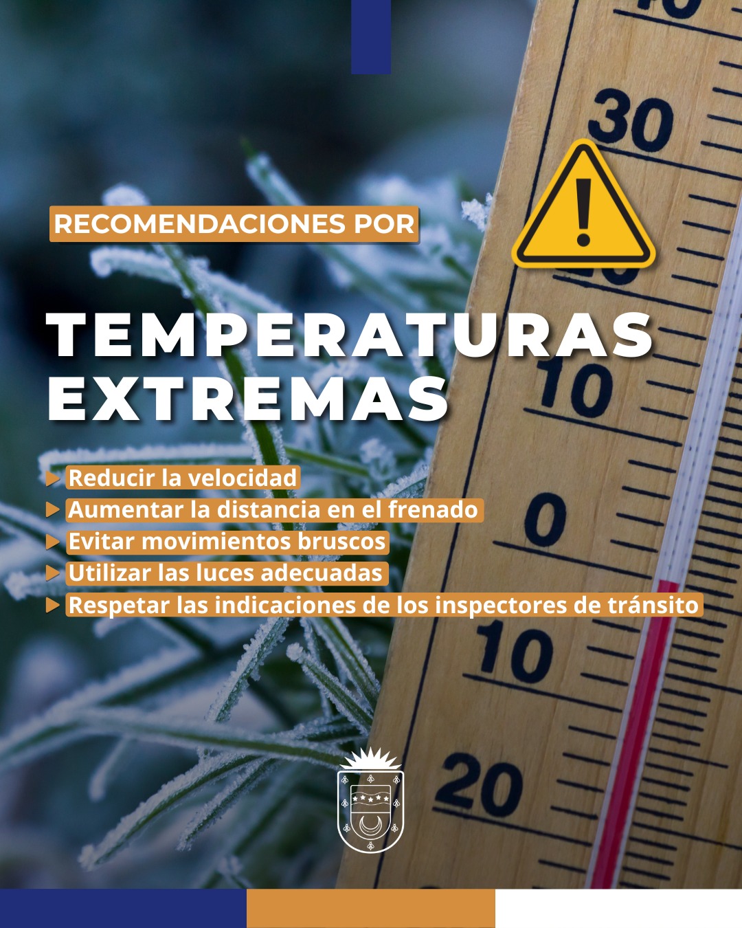 Frío extremo en Río Tercero: el Municipio emitió recomendaciones para circular de forma segura