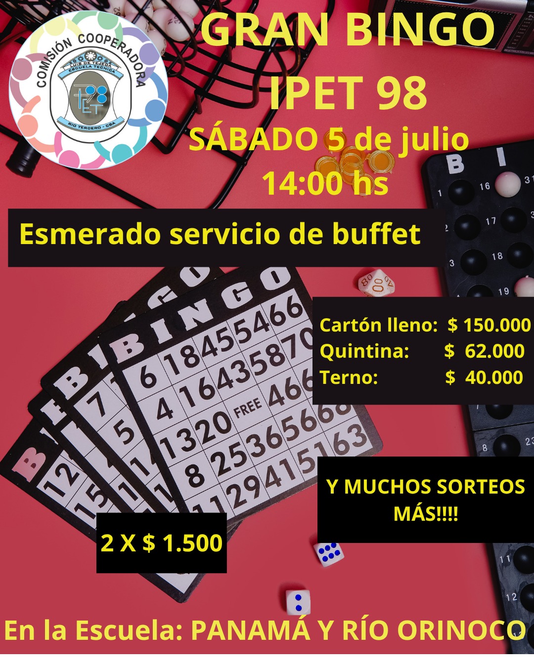 El IPET 98 prepara un bingo especial para fortalecer la escuela y concientizar sobre el cuidado del ambiente   