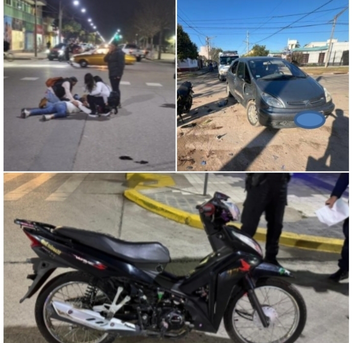 Parte policial: Dos accidentes de tránsito con lesionados y secuestro de moto