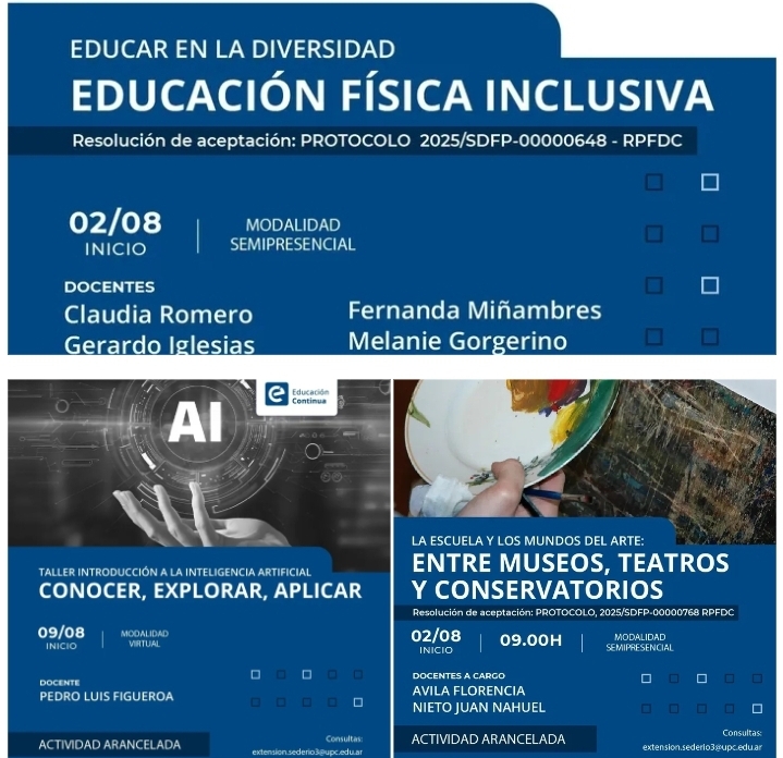 La Universidad Provincial de Córdoba sede Río Tercero lanza nuevos talleres gratuitos y abiertos a la comunidad
