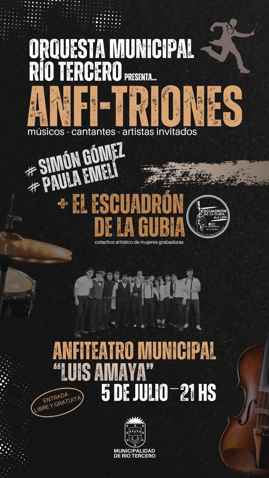 La Orquesta Municipal de Río Tercero presenta un espectáculo único con grandes invitados