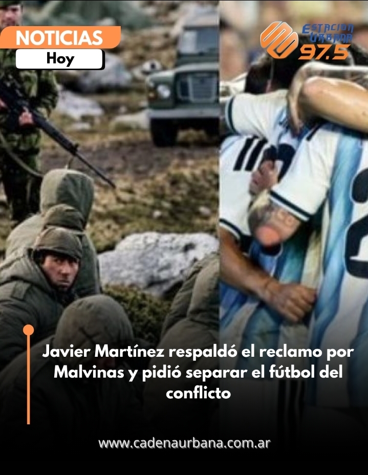 Javier Mart&iacute;nez respald&oacute; el reclamo por Malvinas y pidi&oacute; separar el f&uacute;tbol del conflicto