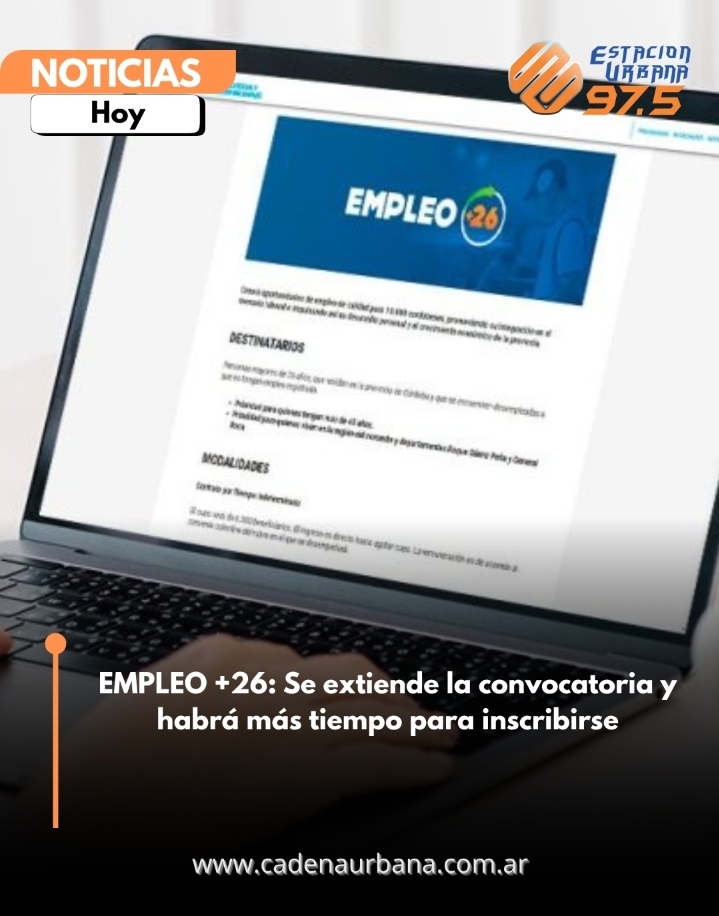 EMPLEO +26: Se extiende la convocatoria y habr&aacute; m&aacute;s tiempo para inscribirse