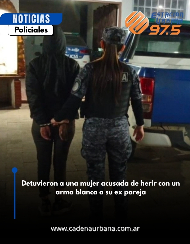 Detuvieron a una mujer acusada de herir con un arma blanca a su ex pareja