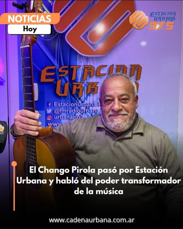 El Chango Pirola pas&oacute; por Estaci&oacute;n Urbana y habl&oacute; del poder transformador de la m&uacute;sica