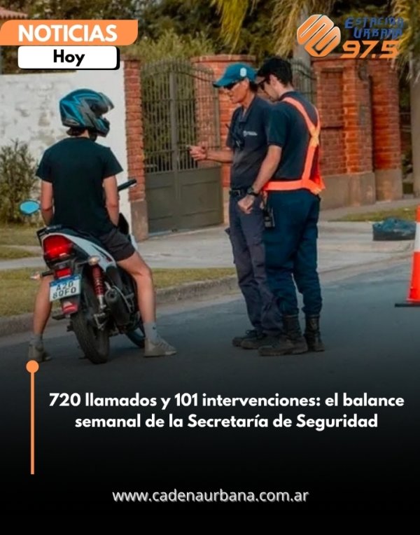 720 llamados y 101 intervenciones: el balance semanal de la Secretar&iacute;a de Seguridad