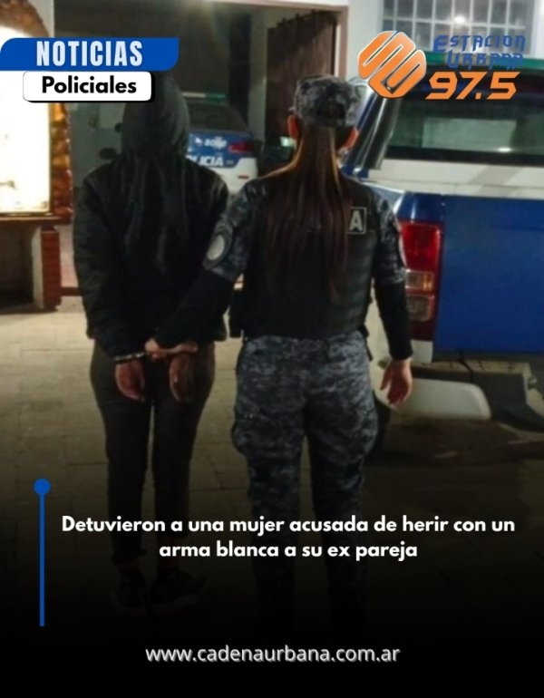 Detuvieron a una mujer acusada de herir con un arma blanca a su ex pareja