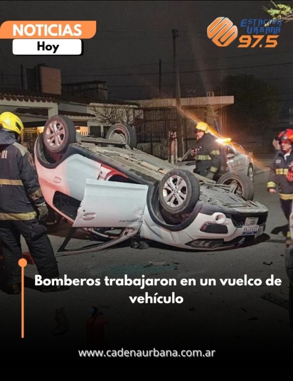 Choque y vuelco en Diego de Rojas y Lugones: dos personas con lesiones leves