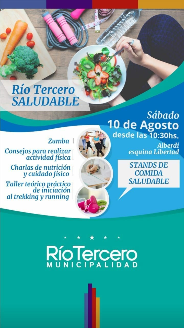 Este S&aacute;bado 10 se llevar&aacute; una Jornada de "R&iacute;o Tercero Saludable"