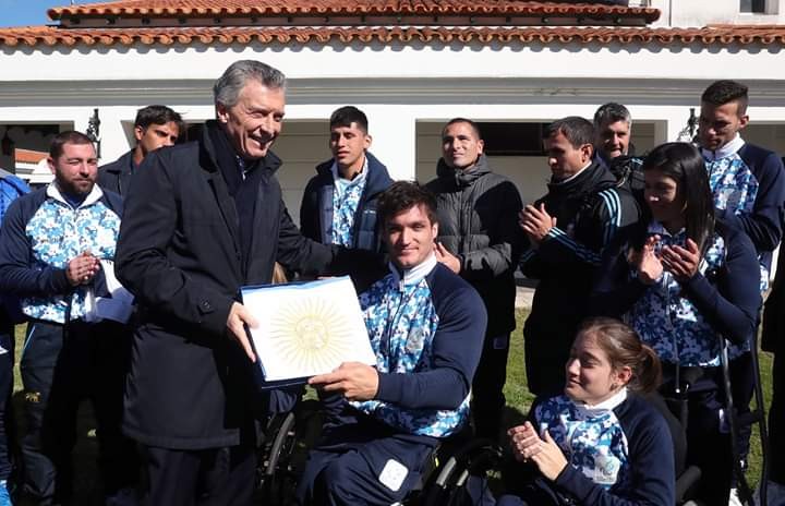  MACRI RECIBI&Oacute; A LA DELEGACI&Oacute;N ARGENTINA QUE IR&Aacute; A LOS JUEGOS PARAPANAMERICANOS ENTRE ELLOS SE ENCUENTRAN GUSTAVO FERN&Aacute;NDEZ Y MILI FERREYRA